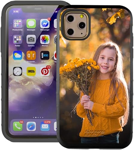 Miniatura 2 de Guard Dog Funda compatible con iPhone 11 Pro Max, grado militar, protección robusta de dos piezas, personalizada, fotos, retrato negronegro