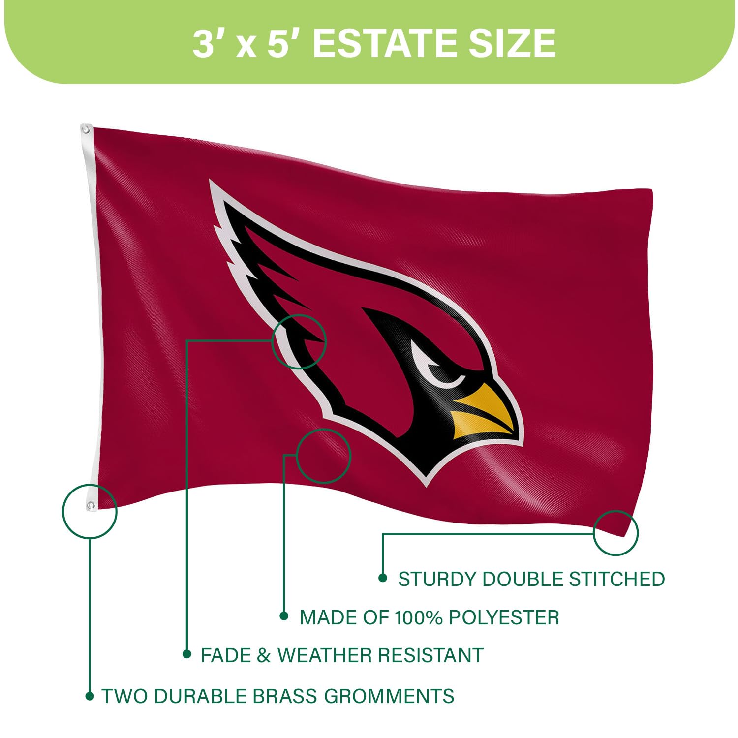 Amazon.com : NFL Arizona Cardinals 3 x 5 Outdoor Durable House