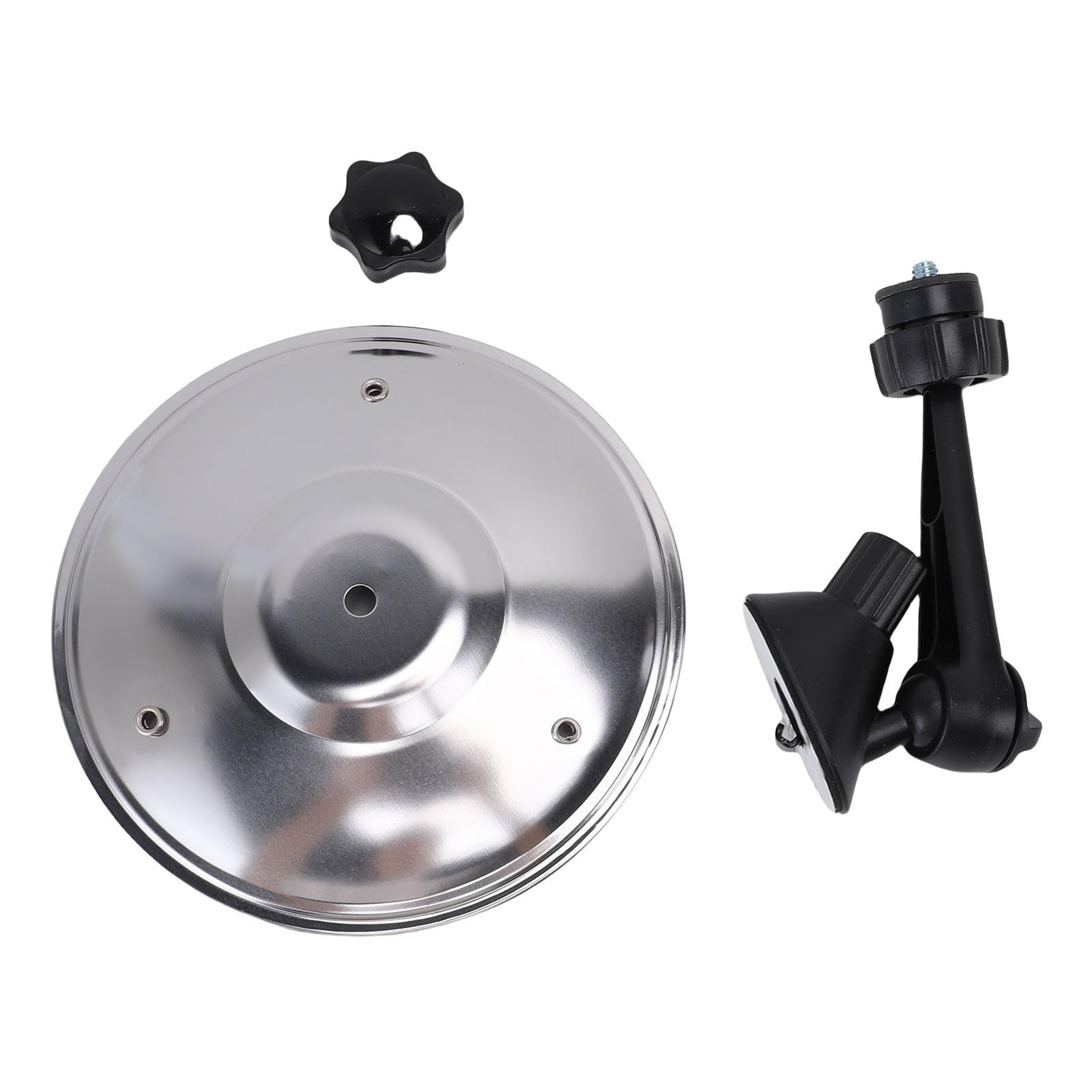 Air de Cymbale à Tambour Automobile, Cymbale de Crash de Tambour pour Mélomanes et Batteurs, Installation Facile sur les Tableaux de Bord et les évents (SILVER)