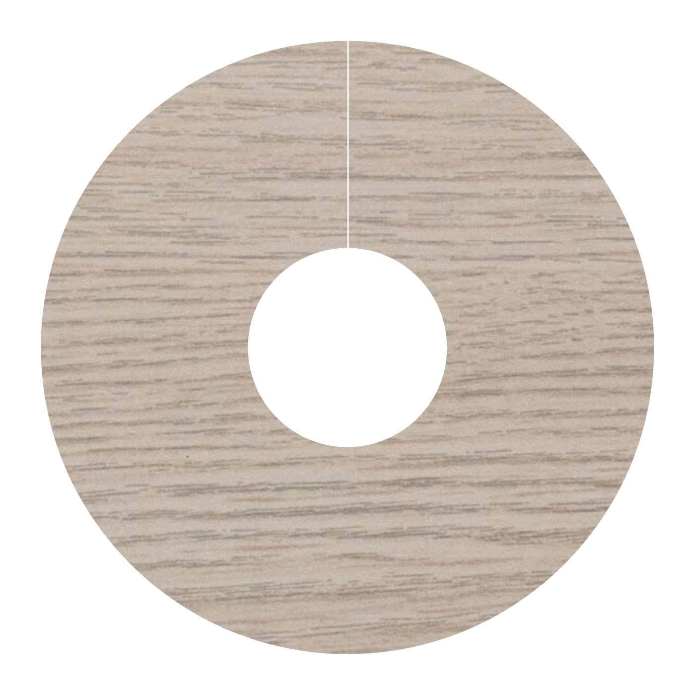 Self-Adhesive Radiator Pipe Covers, Collars, Surrounds, Rose 15mm for Laminate, Engineered, Vinyl Flooring (Light Grey)