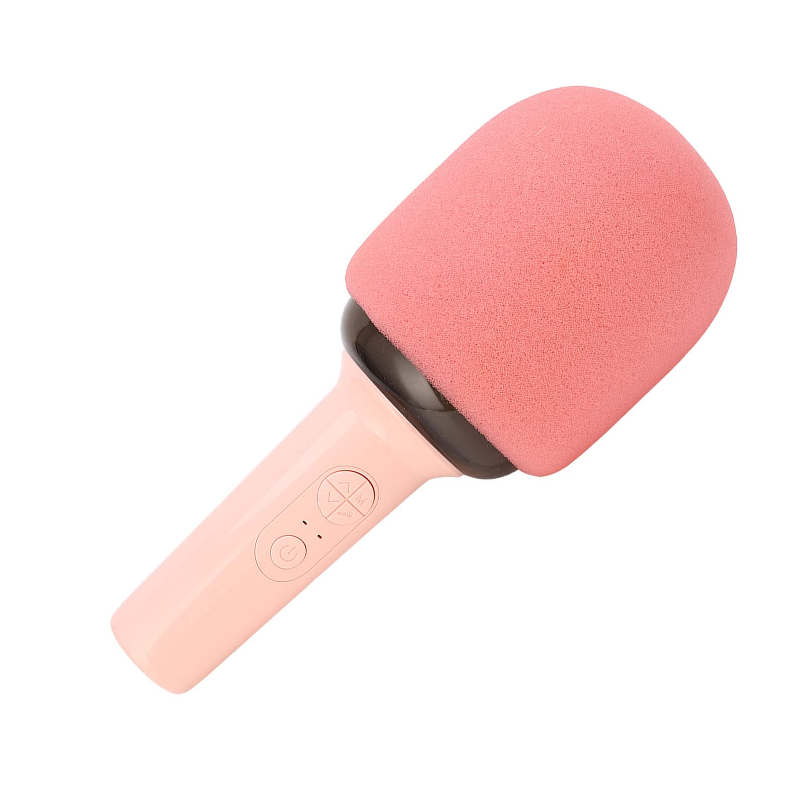 Fydun Phone, Wireless Microphone HiFi One Piece Portable Phone, 5 Ambient Light Modes, Heavy Dynamic Handheld Mic Speaker with Modes for Home Kid Adult Sky Blue Bass (Pink)