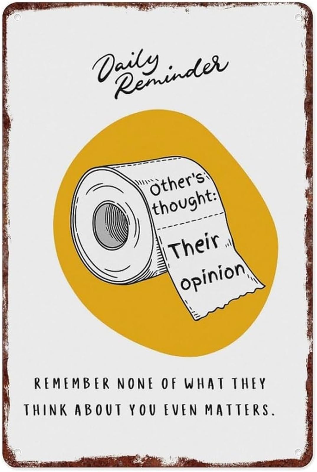 NWPNLXEA Vintage Opinions of Others Dont Matter Aluminum Sign Sarcastic Wall Decor for Home Office or Bathroom 8 X 12 in