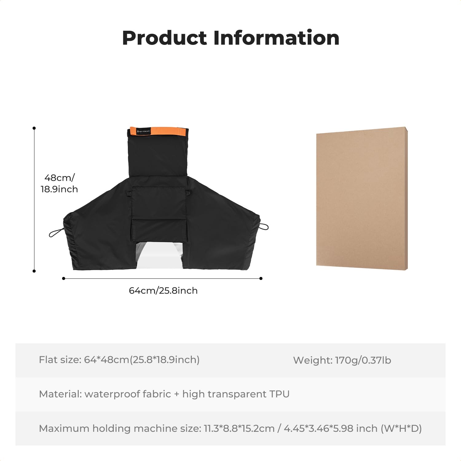 K&F CONCEPT Funda Impermeable para cámara Funda Impermeable para cámara Canon, Nikon, Sony y Otras cámaras Digitales DSLR, para fotografía al Aire Libre