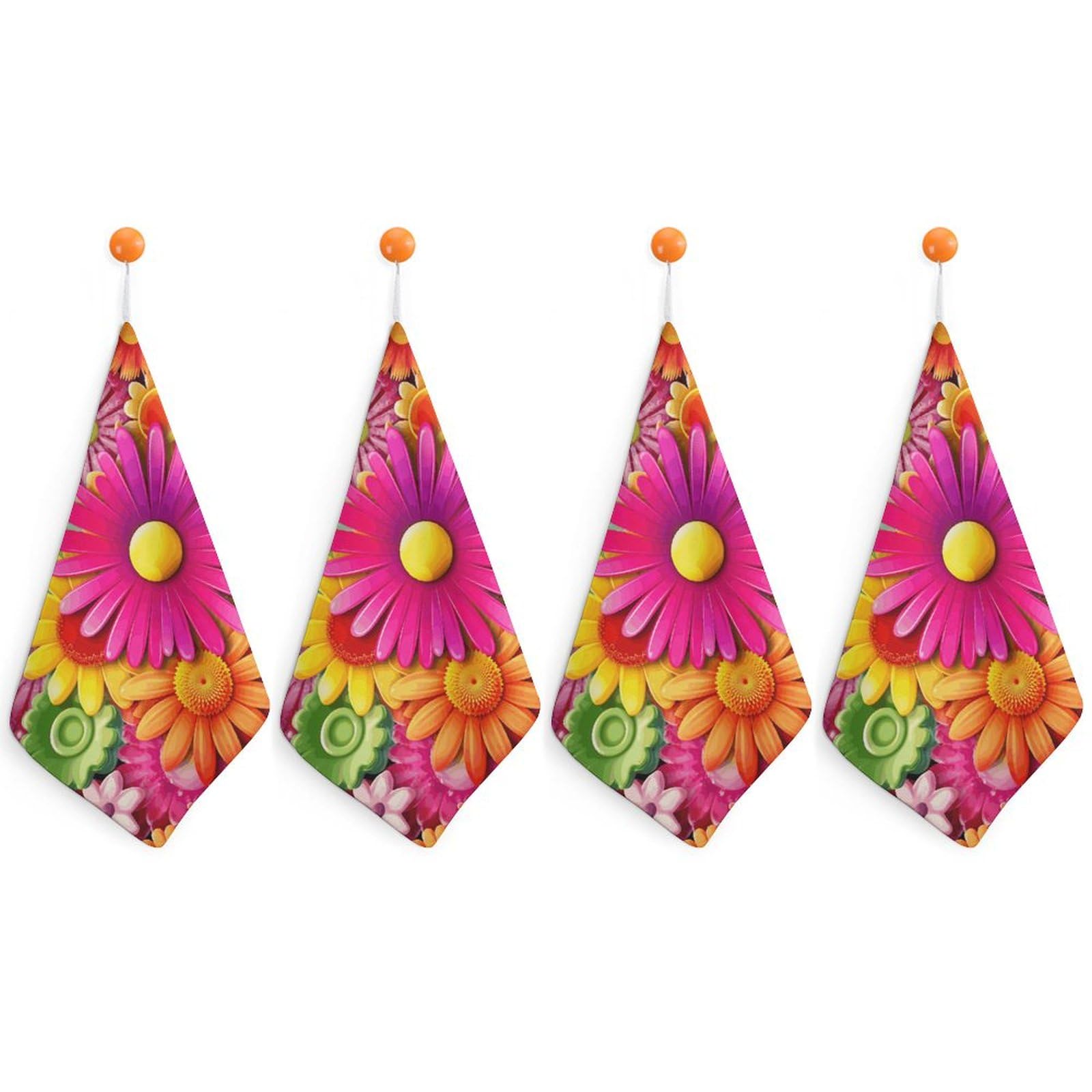 Lot de 4 serviettes à main en microfibre absorbantes et douces
