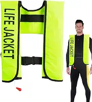 Colete Salva-Vidas Adulto Para Caiaque, Colete Inflável Automático de Flutuação, Colete de Flutuação Portátil para Kayak Pesca Stand Up Paddle Praia e Navegação