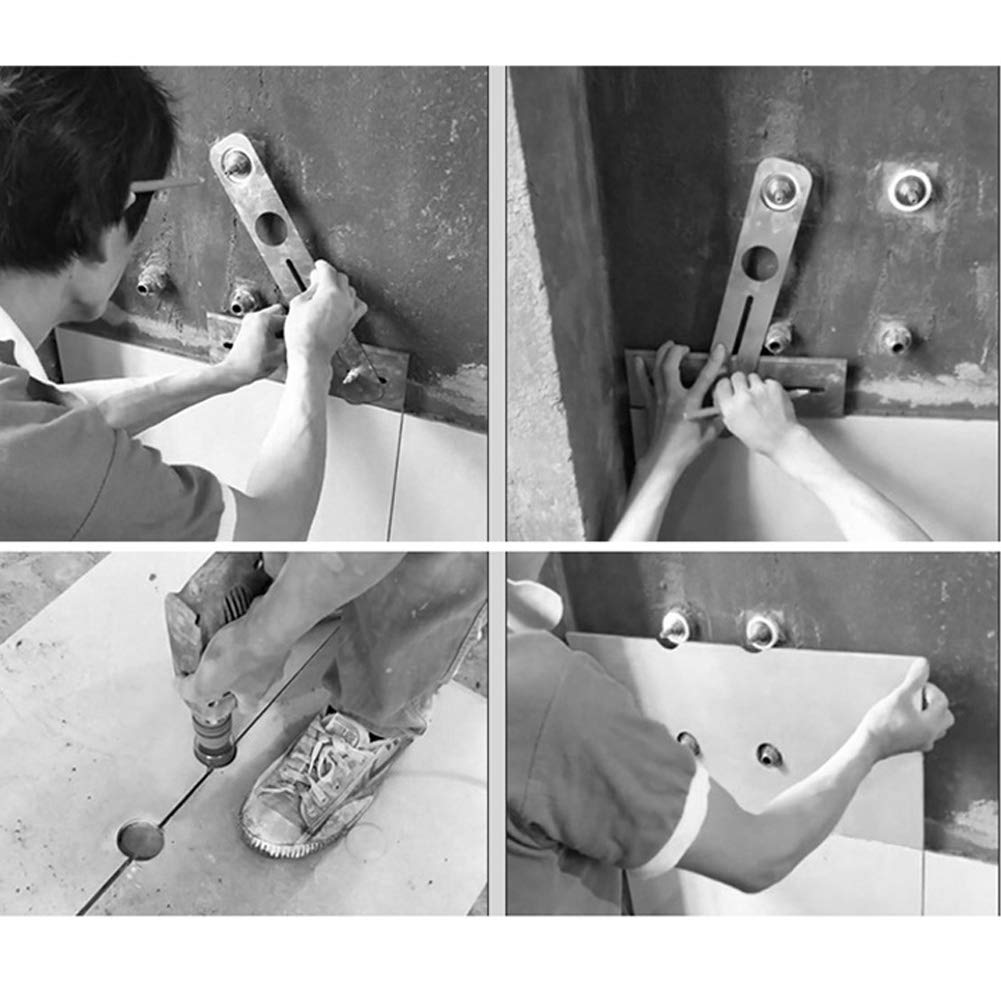 Yius Localizzatore fori piastrelle ceramica acciaio inox trapano guida foro Jig portatile