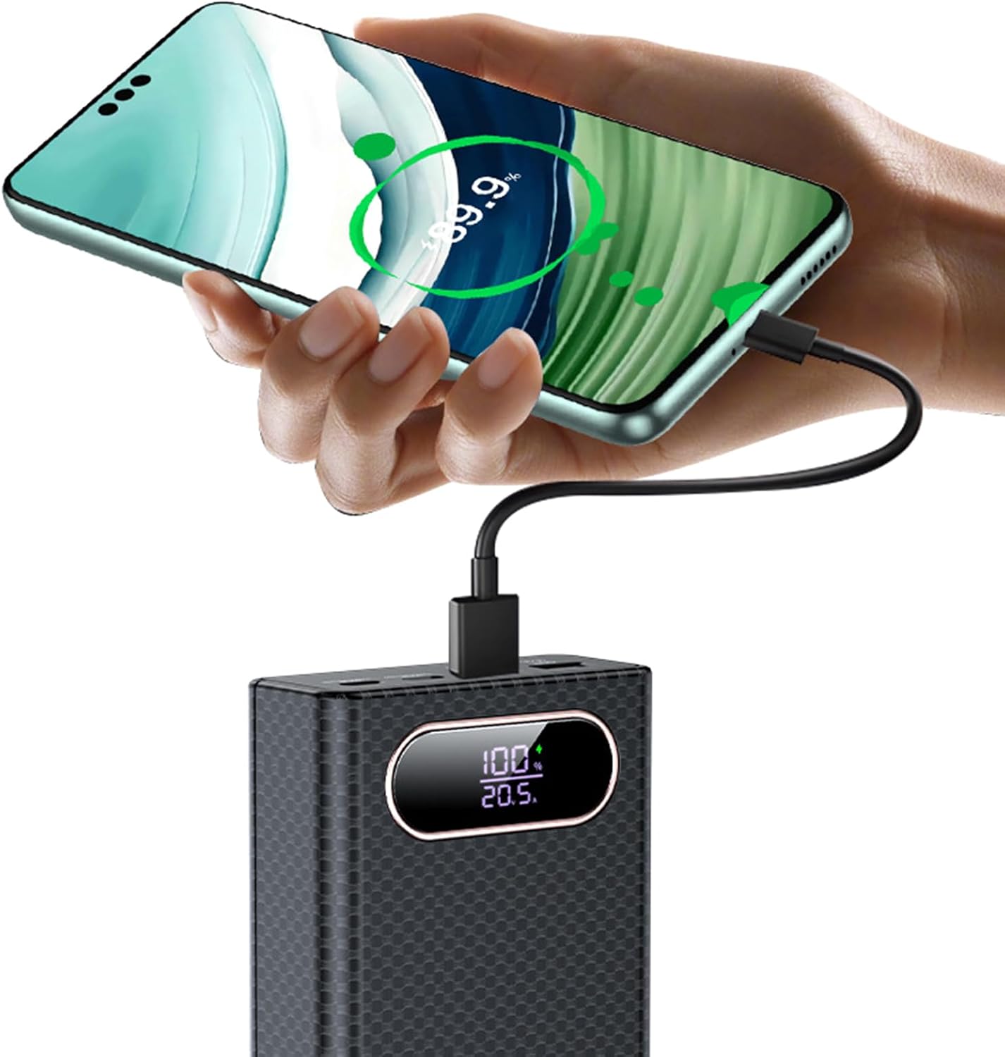 Peiiwdc Power Case Detachable 6Bay 21700 Battery Storage Box for Use and Efficient Charging Batteries
