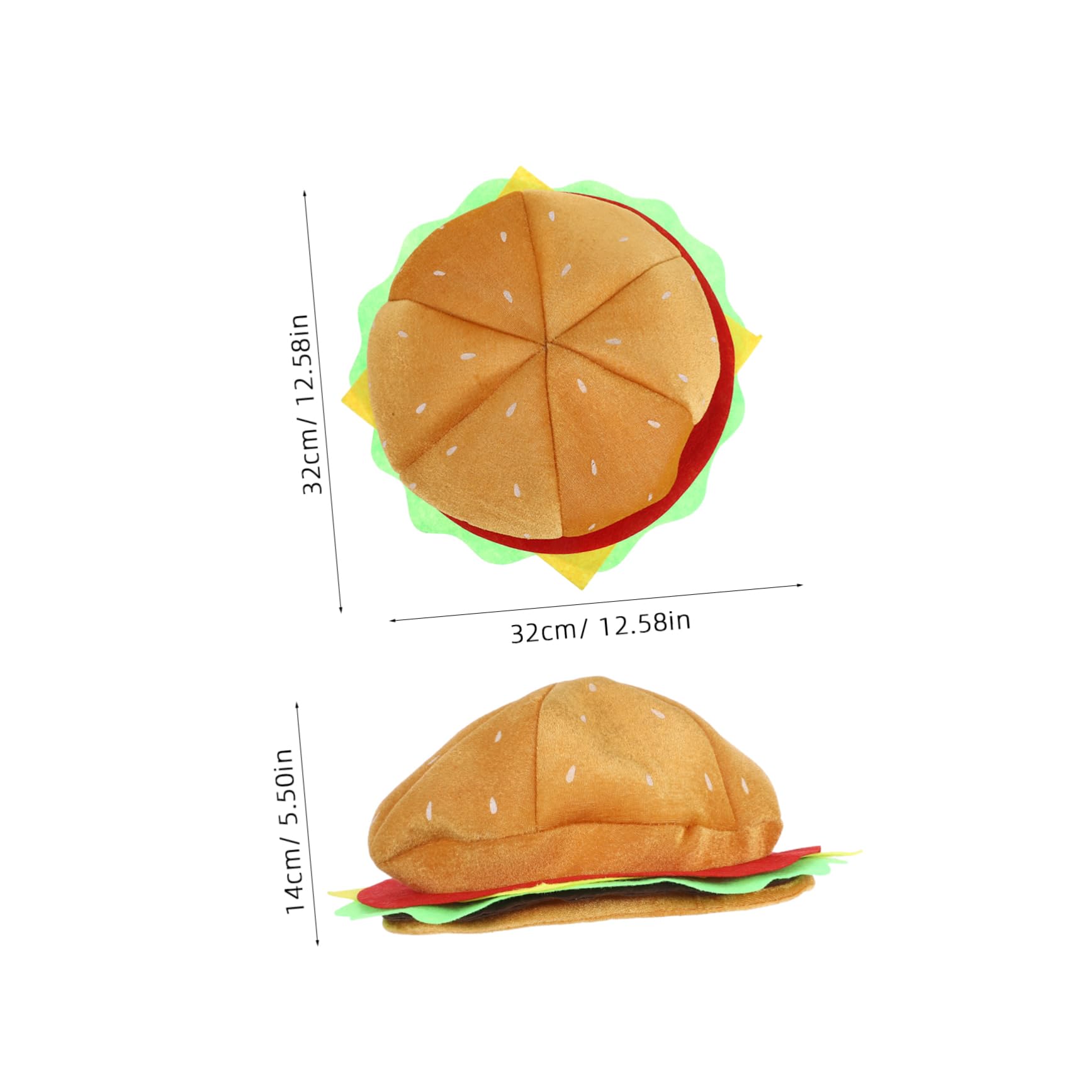ABOOFAN 4 piezas Sombrero Divertido Hamburguesa de Ligera Cómodo para Fiestas Temáticas Halloween y Cosplay Diseño y Compacto para Uso Prolongado