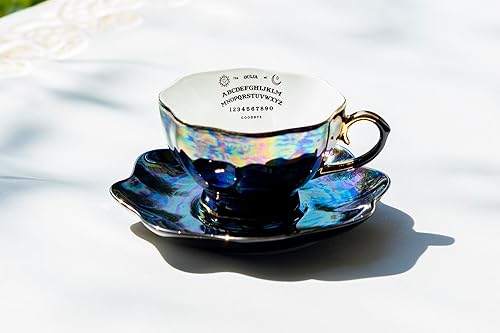 Miniatura 3 de Grace Teaware Ouija Board - Taza de té y platillo con borde dorado
