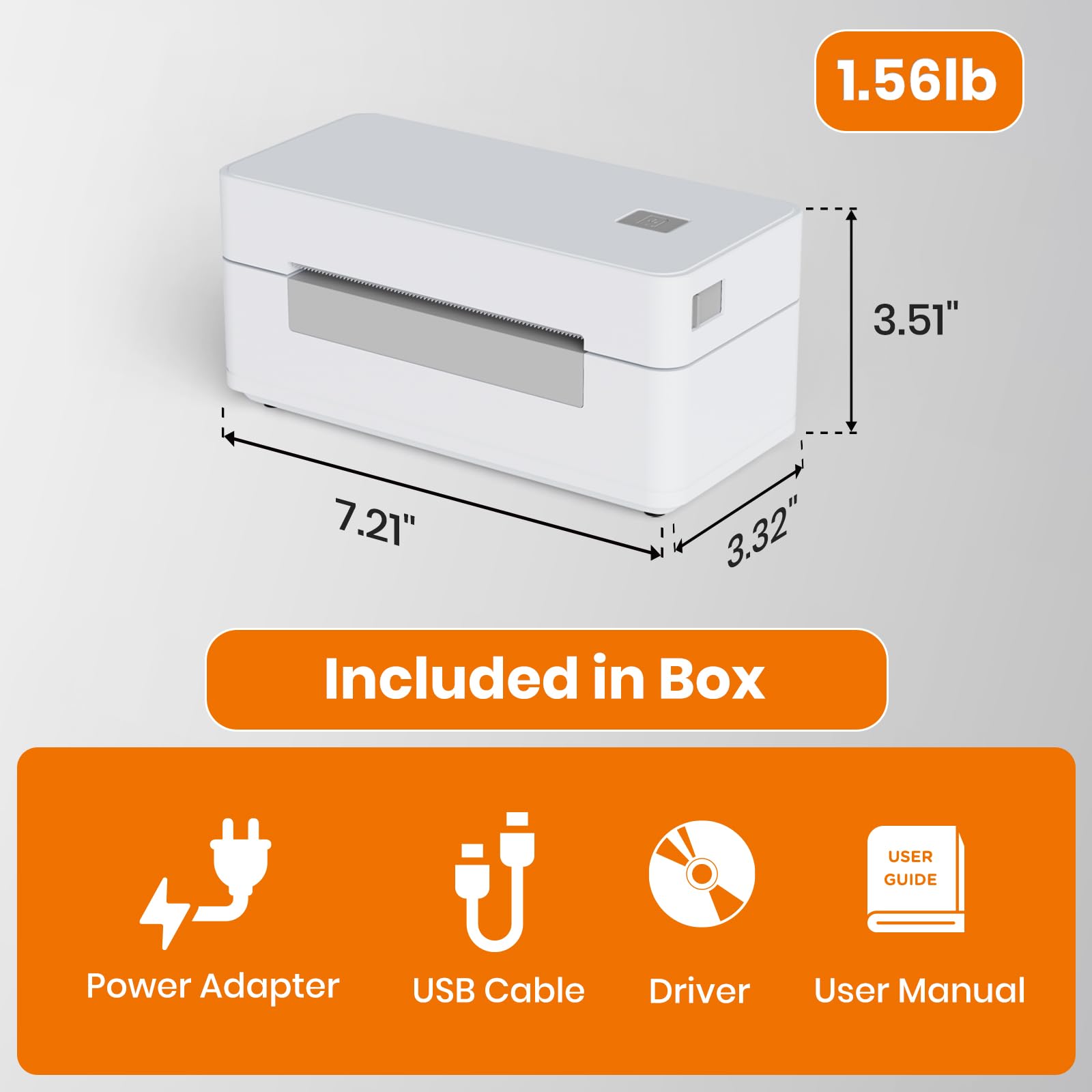 DHL drukarka etykiet Bluetooth 4 x 6 etykiet etykiet termicznych do Shopify Etsy DPD UPS, kod kreskowy kompatybilny z iOS, Android, Windows, Mac, Linux