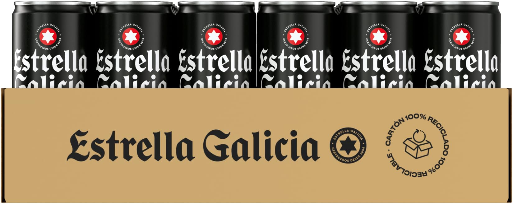 ESTRELLA GALICIA Especial Internationales Premium Lager Dosenbier, Helles Lager Bier Original aus Spanien, EINWEG (24 x 0.33 L)