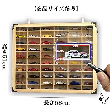 ★値下げ★アクリル扉なし 1/64 トミカ６０台 ミニカーケース 収納棚 watchshop-hanna_oa300