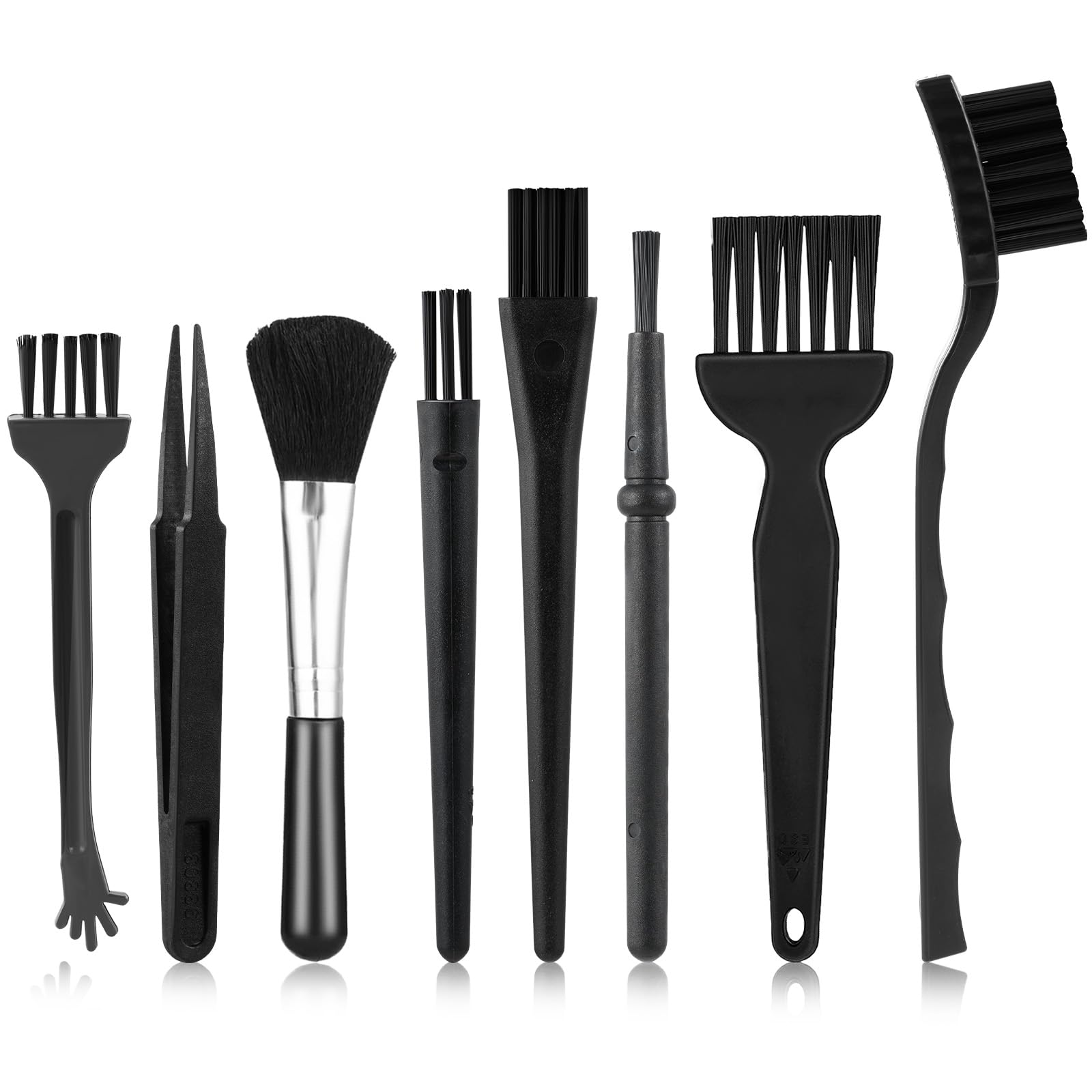 8 Pcs Mini Keyboard Cleaning Brushes Kit, Anti Static Electronic Dust Cleaning Brushes with PP Handle and Nylon Bristles, Keyboard Cleaning Brush for