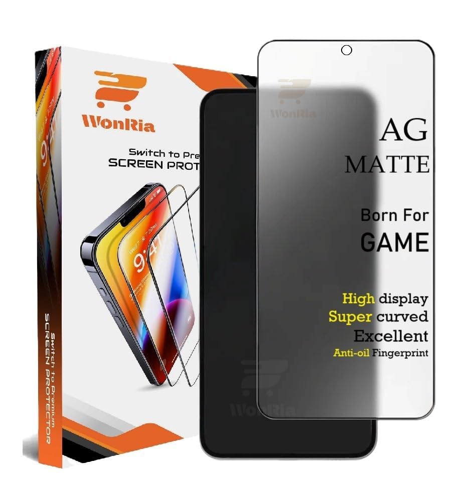 Image of WonRia Pack 1- Matte Screen Guard Protector for Motorola Edge 50 Neo 5G Matte Tempered Glass Edge to Edge [Anti-FingerPrint | Anti-Glare | Shinning Border] - (Made of Glass)