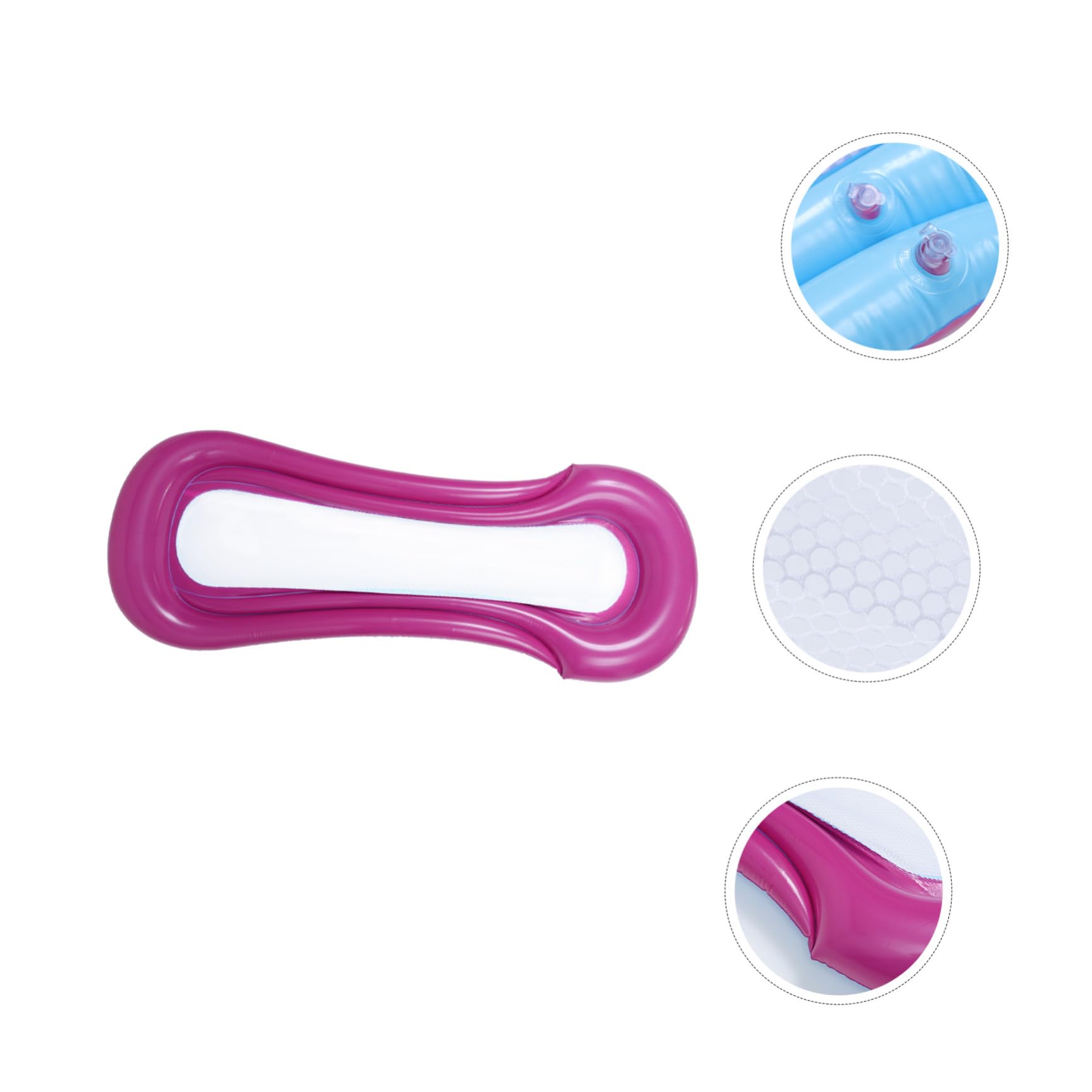 BESTonZON Materassino Galleggiante Portatile Per Piscina Materassino Gonfiabile Pieghevole Rosso Per