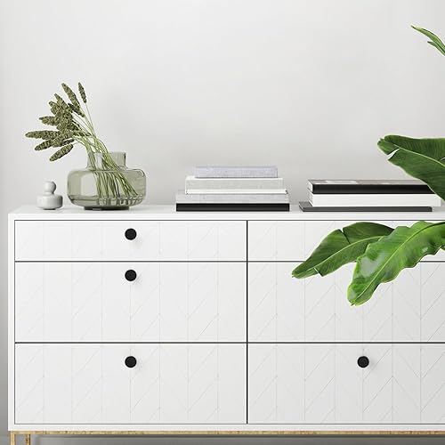 Miniatura 6 de Paquete de 10 pomos de gabinete de cocina, tiradores de gabinete negro mate, perillas moleteadas negras para cajones, accesorios de cocina, manijas