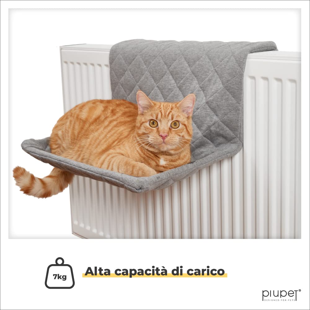 PiuPet® Amaca per Gatti termosifone I per Gatti Fino a 7kg I Adatto a Molti radiatori Comuni I Cuccia Gatto termosifone | Amaca Gatto