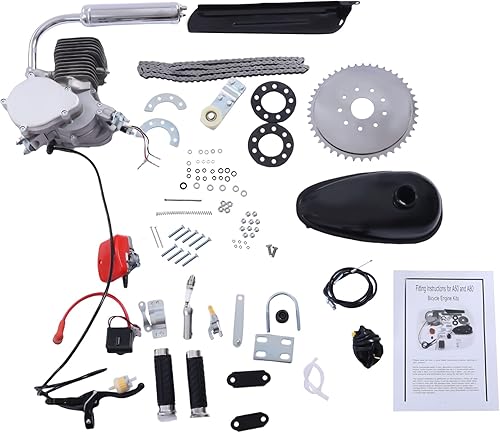 Miniatura 2 de Kits de motor de bicicleta de 2 tiempos con mango hidráulico refrigerado por aire, motor de gas motorizado, cilindro único para bicicleta de más de