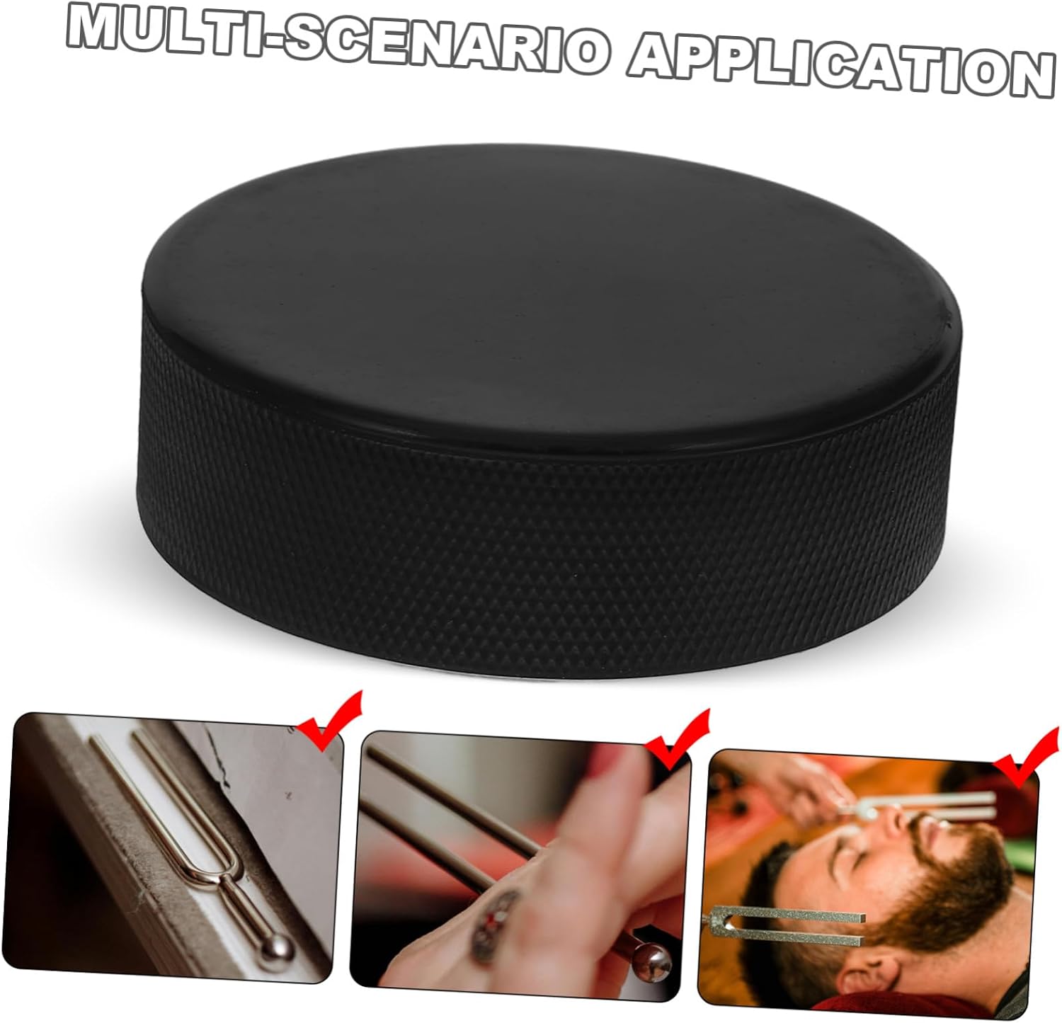 Rubber Tuning Fork Activator for Minimal Noise Sound Maintenance