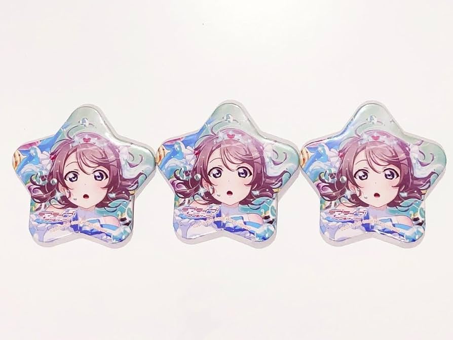 ラブライブサンシャイン　Aqours 渡辺曜　星型缶バッジ　恋アク　7点セット Amazon.co.jp: 渡辺曜 缶バッジ 星型 恋アク ラブライブ : おもちゃ