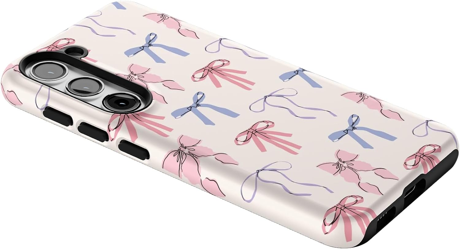 Casely Galaxy S23 Plus Case | Coquette Girlie | Pastel Bows | Essential Slim Dual-Layer Protective Design