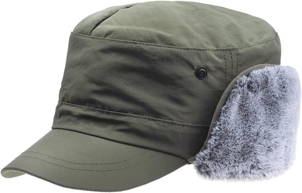 HunterBeeHunterBee Winter Hat with EarFlaps Windproof Visor Hat Ski Warm Baseball Cap Men and Women Kids Girl