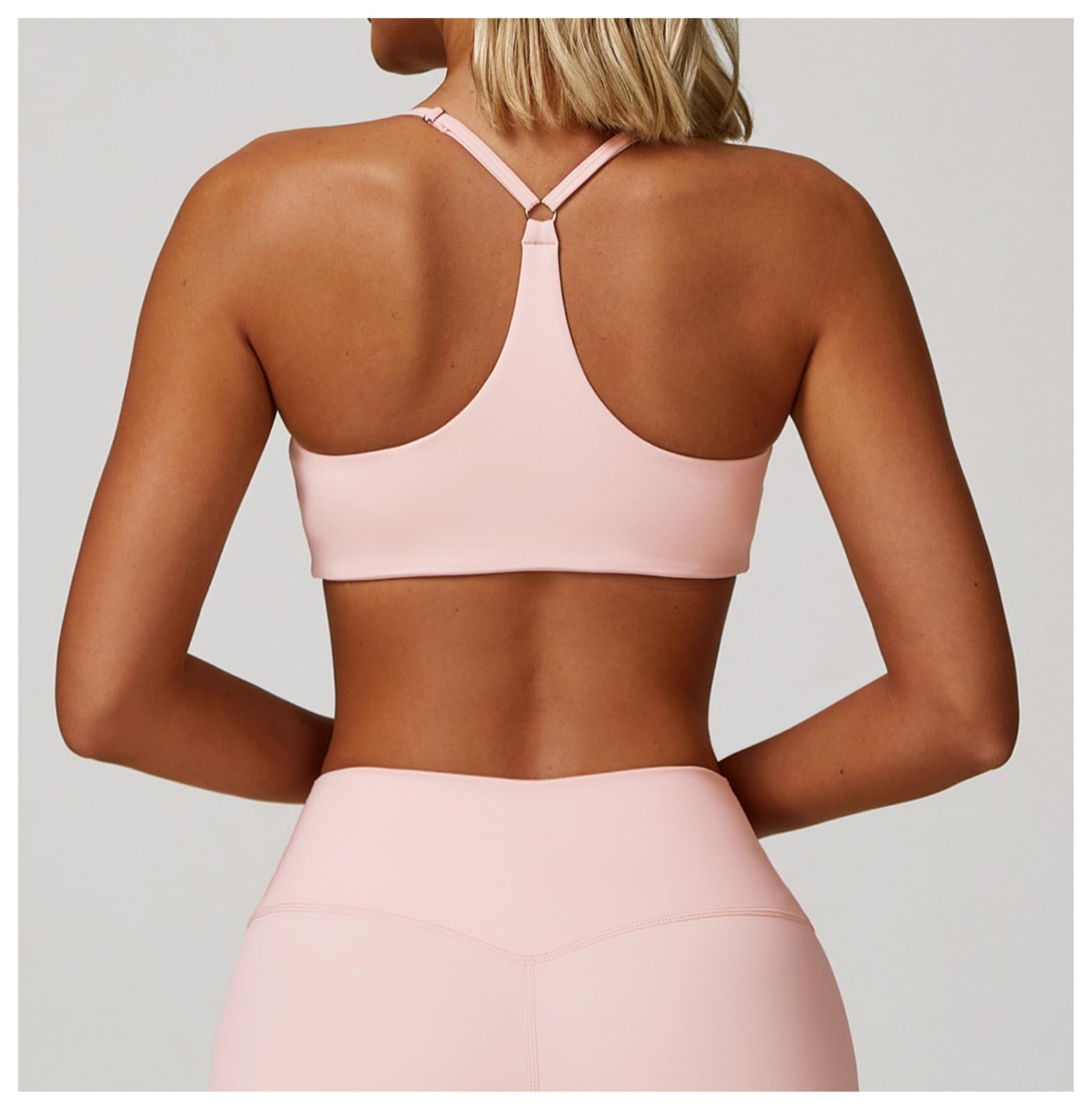 CHENSHI Sujetador Deportivo Mujer Sexy Deportes Sujetán Gimnasio Top Mujeres Entrenamiento Correr Yoga Estiramiento Ropa Interior Push Up Fitness Tanque-Badge Blue-XL