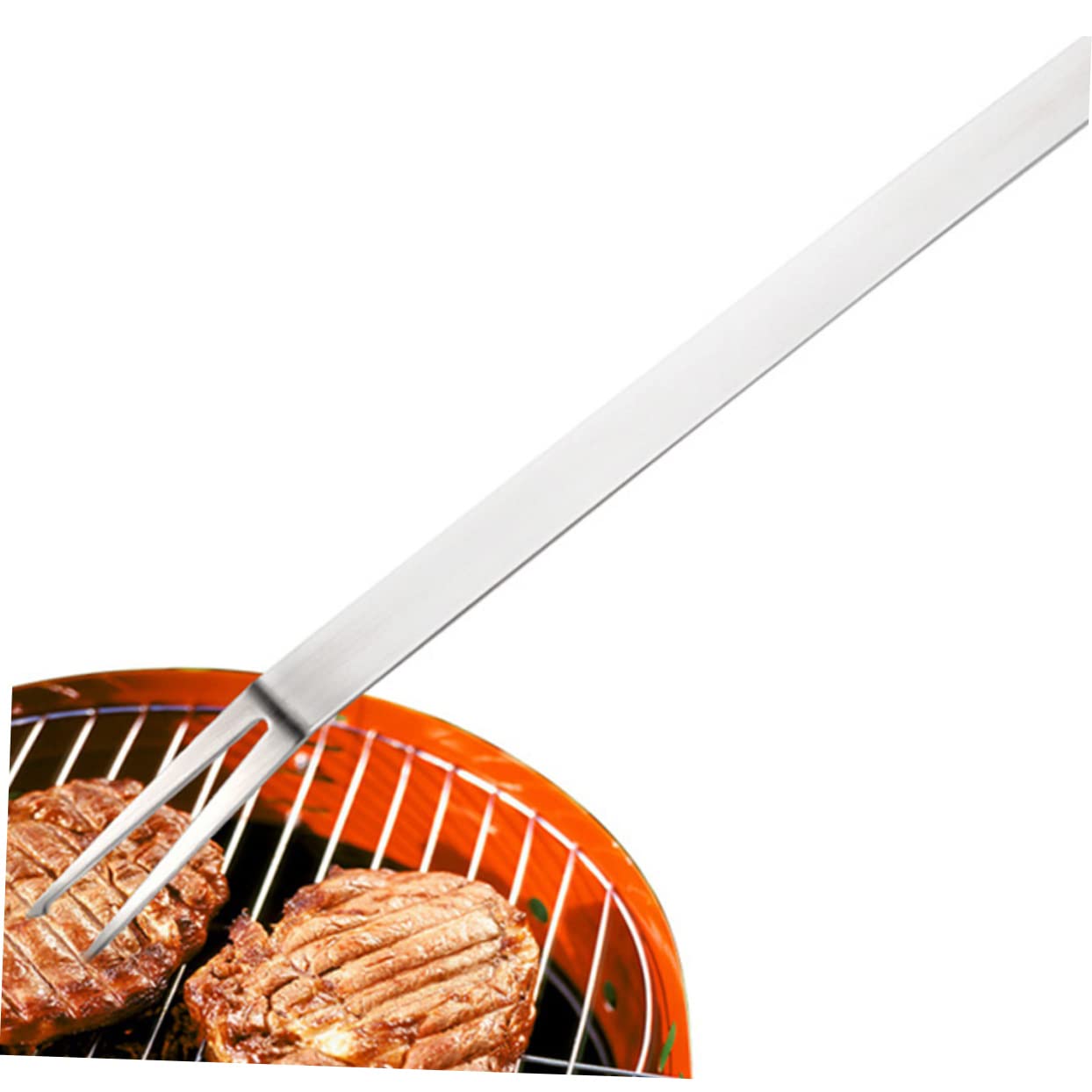 Toddmomy 4stücke Edelstahl Bbq Gabeln Mit Langem Griff Hochwertige Grillgabeln Aus Edelstahl Für Grillen Picknicks Und Restaurantgebrauch