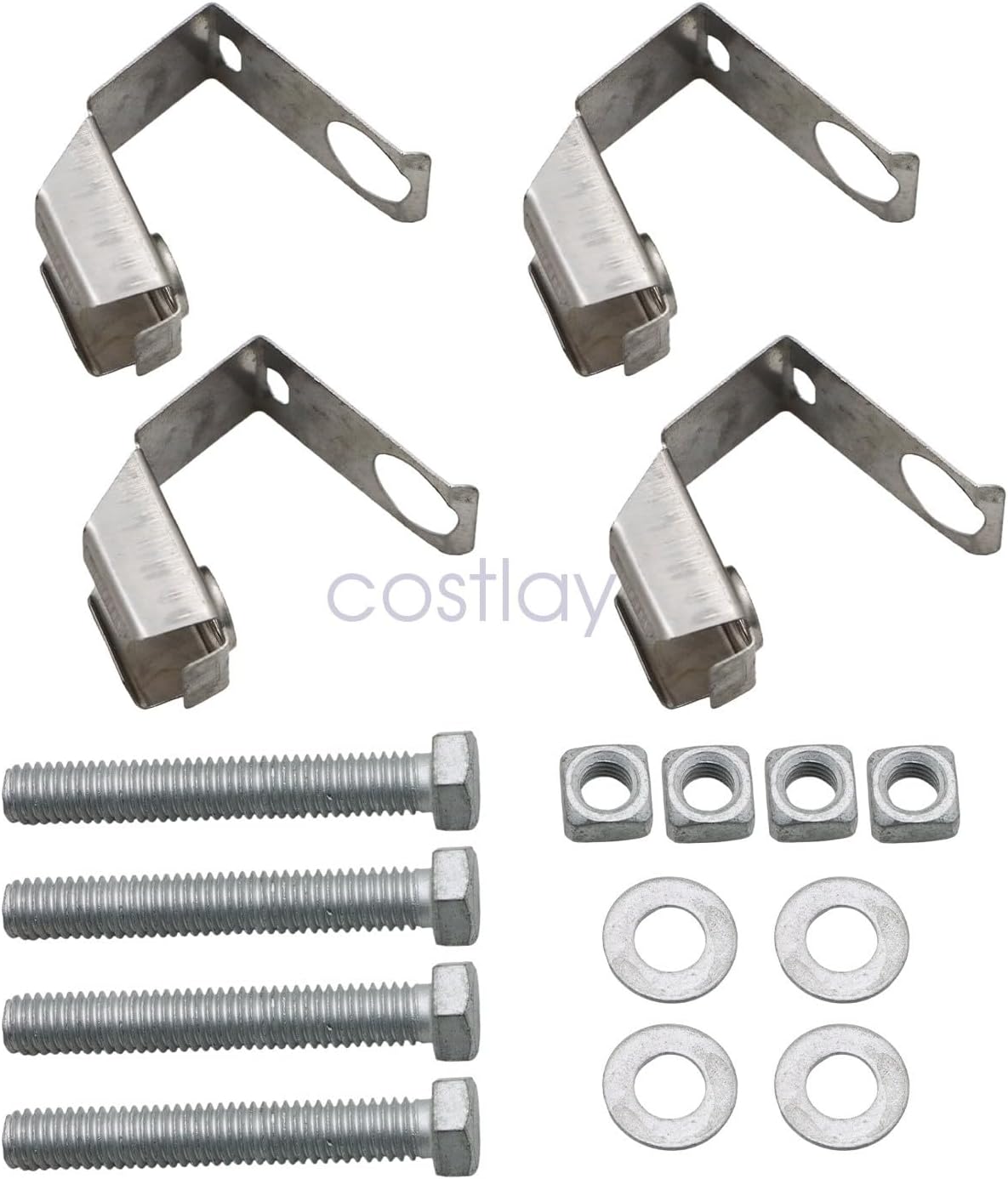 Genuine For Jeep wagoneer Chrysler Aspen 07-23 4 Pack Exhaust Manifold Bolts U Nuts Kit OEM-Standard Replacement Part