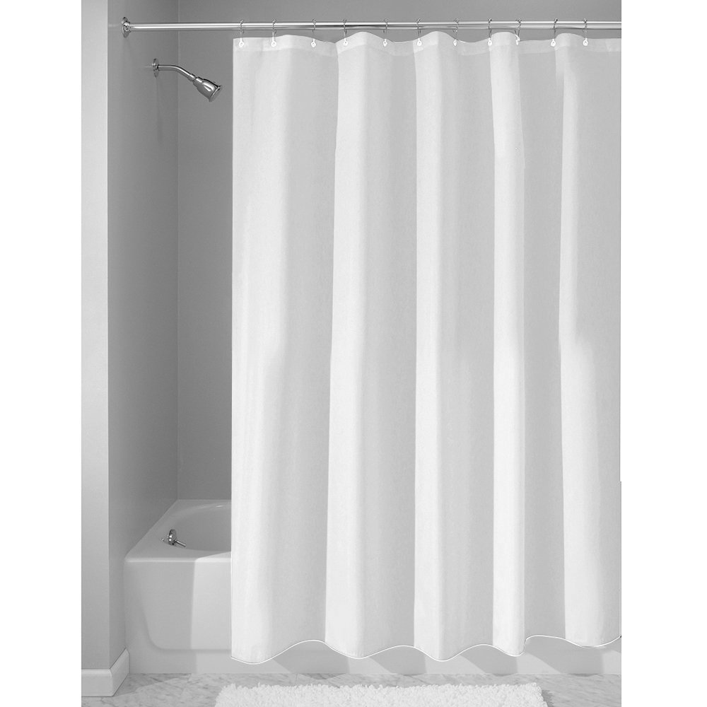 Modo White Waterproof Fabric Shower Curtain 72" X 72" (180Cm X 180Cm) Various Styles (White)