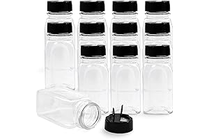 RoyalHouse Seasoning Jars with Shaker Lids for Easy Herb & Spice Storage