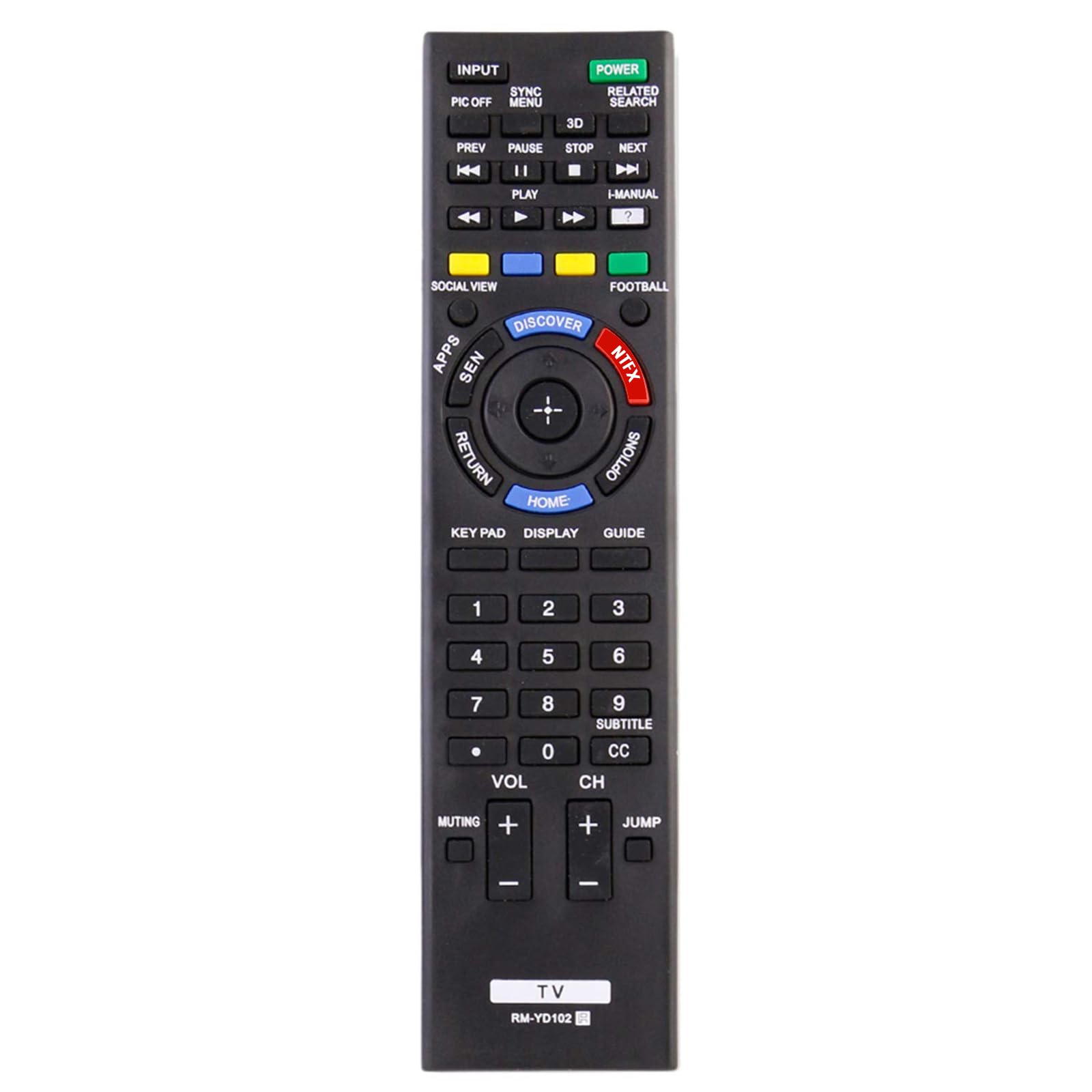 Amazon.com: New RM-YD102 Remote Control fit for Sony Bravia LED