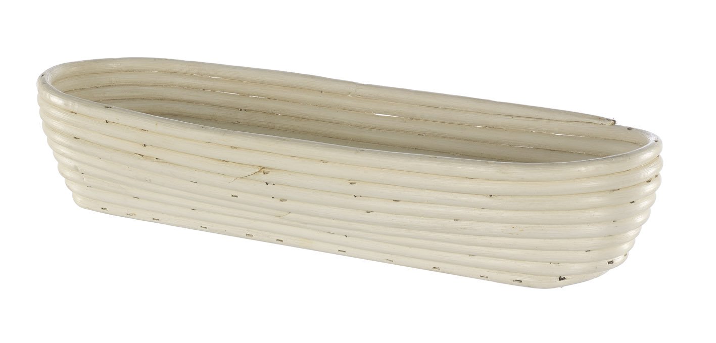 Banneton largo ovalado de 40 x 16 x 7,5 cm para fermentación de pan de 1,5 kg