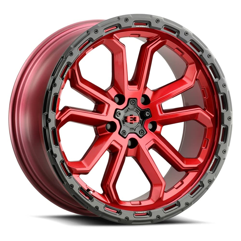 Amazon.com: Vision 405 Korupt 17x8 5x120 +30mm Red Wheel Rim 17