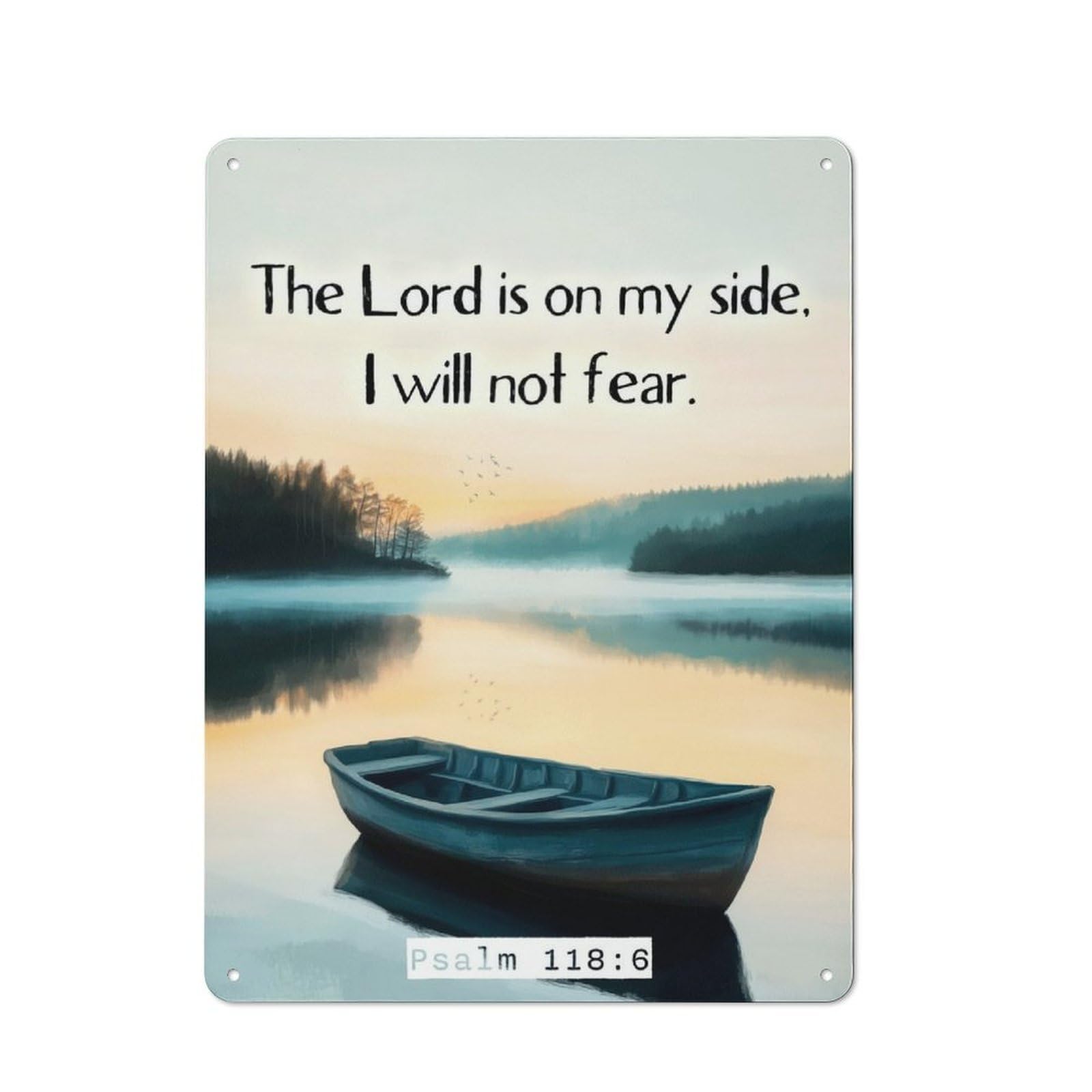 Psalm 1186 Quote Rustic Metal Plaque 40x30cm for Lounge Or Reading Corner, for Garage, Workshop And Man Cave Decoration