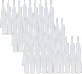 JinYu Plastic Caulking Gun Extender Caulk Nozzle Tip Tool for Sausage Caulking Gun, Caulk Nozzles Applicator, Easy to Use, White (60)