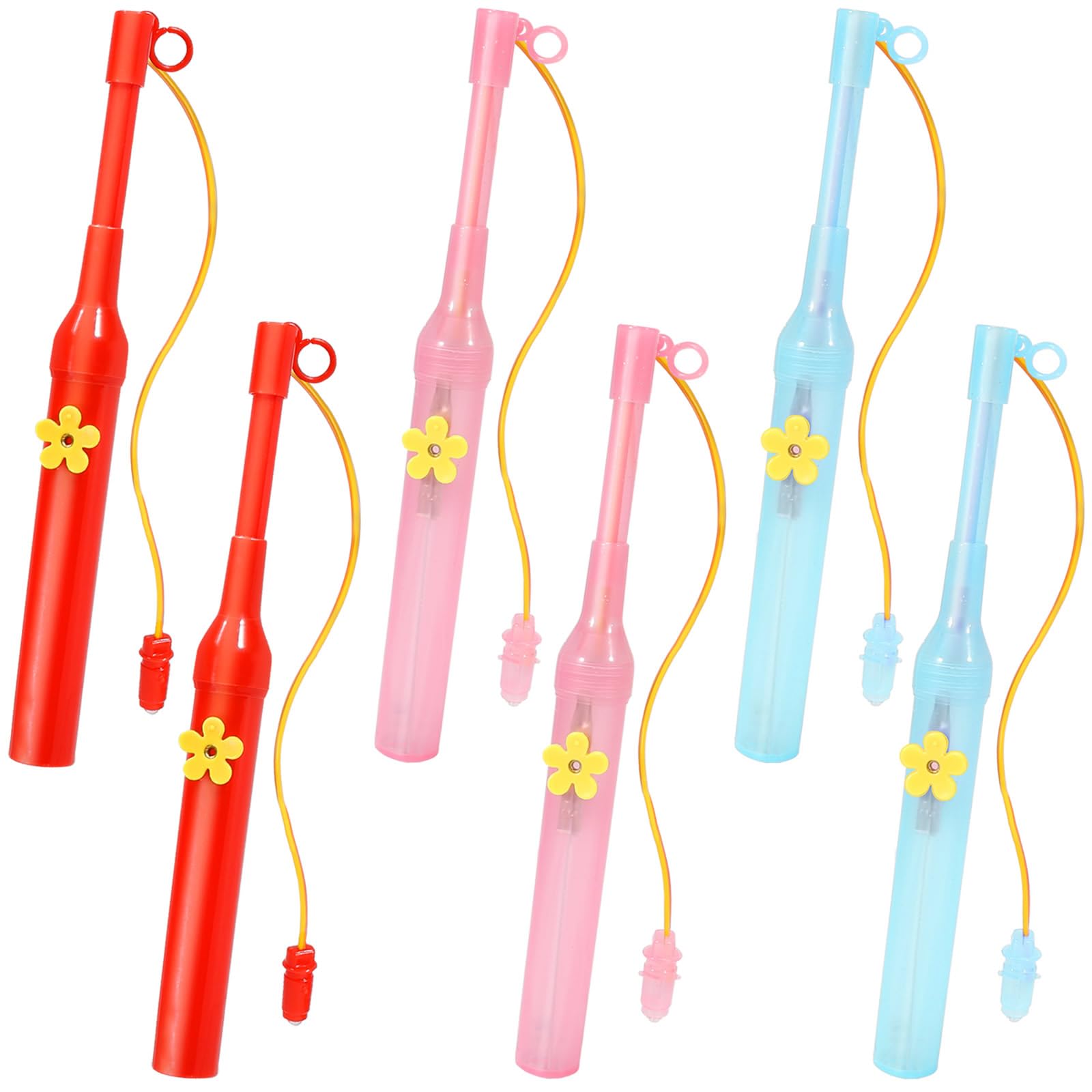 6 Stück LED Laternenstäbe 30cm - Warmweiß Für St. Martin & Halloween