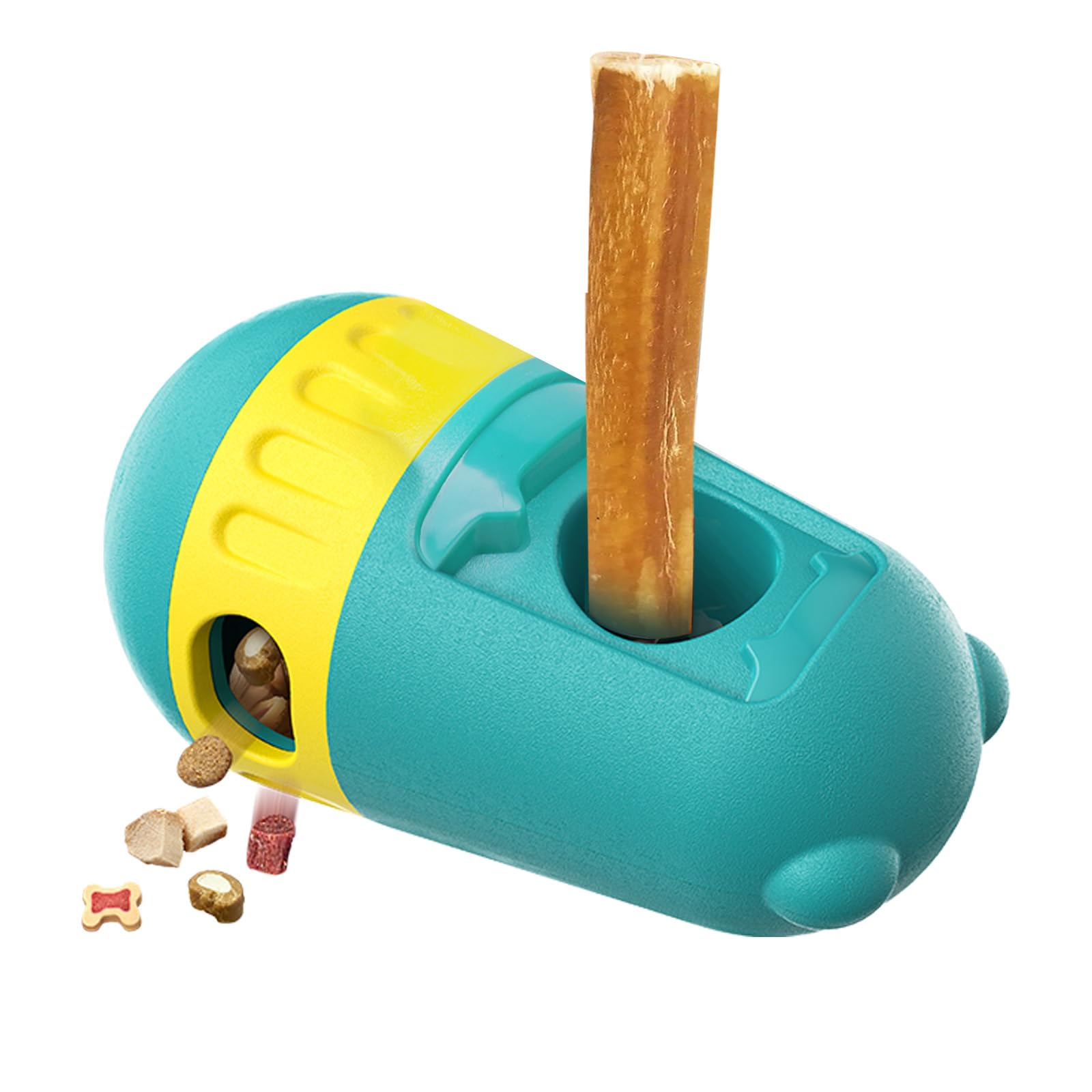 LIFLIX Bully Stick Holder, 2 in 1 Dog Treat Dispensing Toys, Adjustable Dog Treat Holder for Medium & Large Dogs