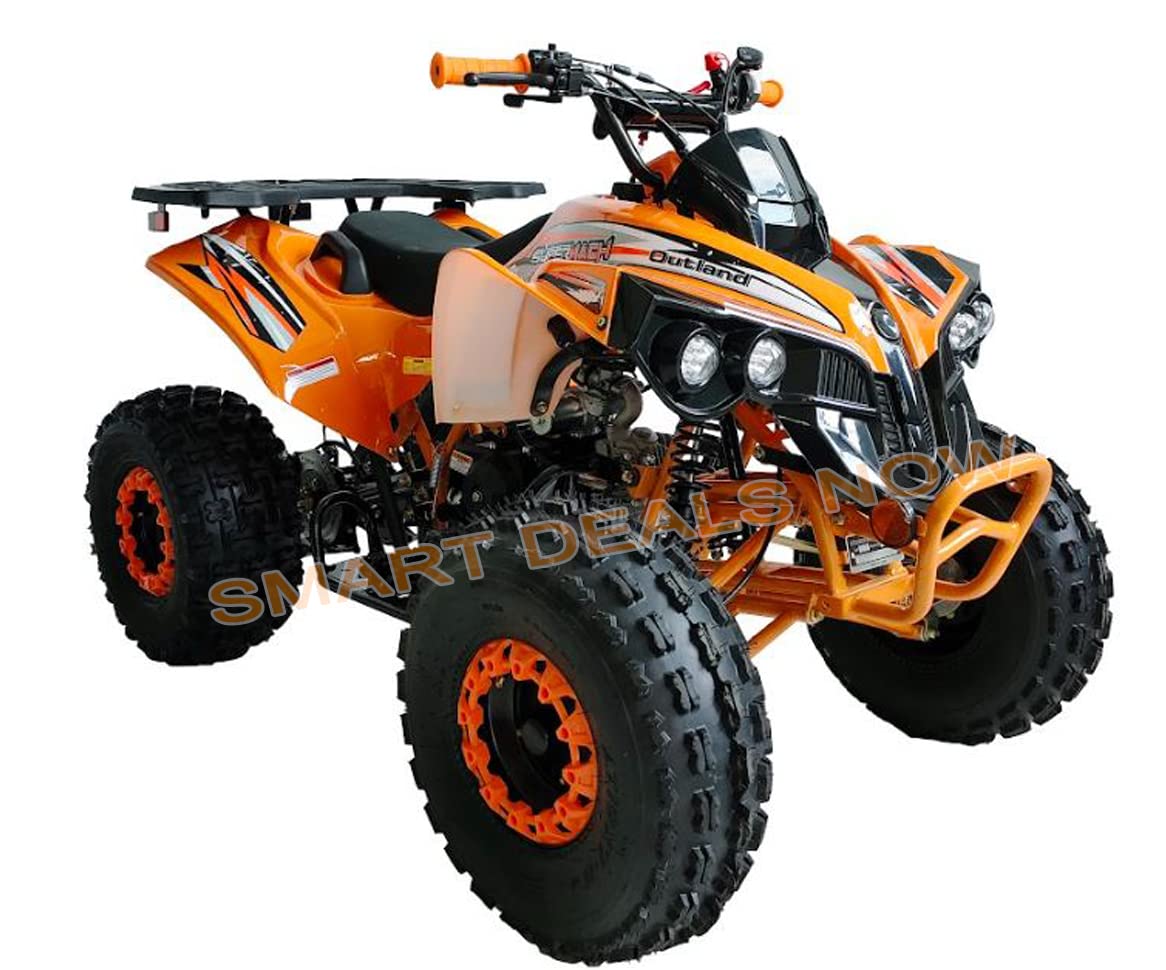 HHH Youth 125cc ATV Fully Automatic with Reverse, Double LED Headlights and Aggressive Tires - Extra Large