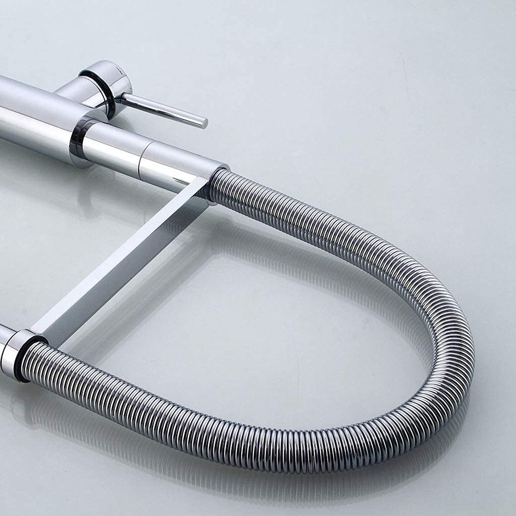 Rubinetto da Cucina Moderno Cromato Estraibile con beccuccio Girevole a Molla, Elegante Miscelatore per Bar e Bagno, Design Raffinato per Un Facile utilizzo e Una funzionalità migliorata.
