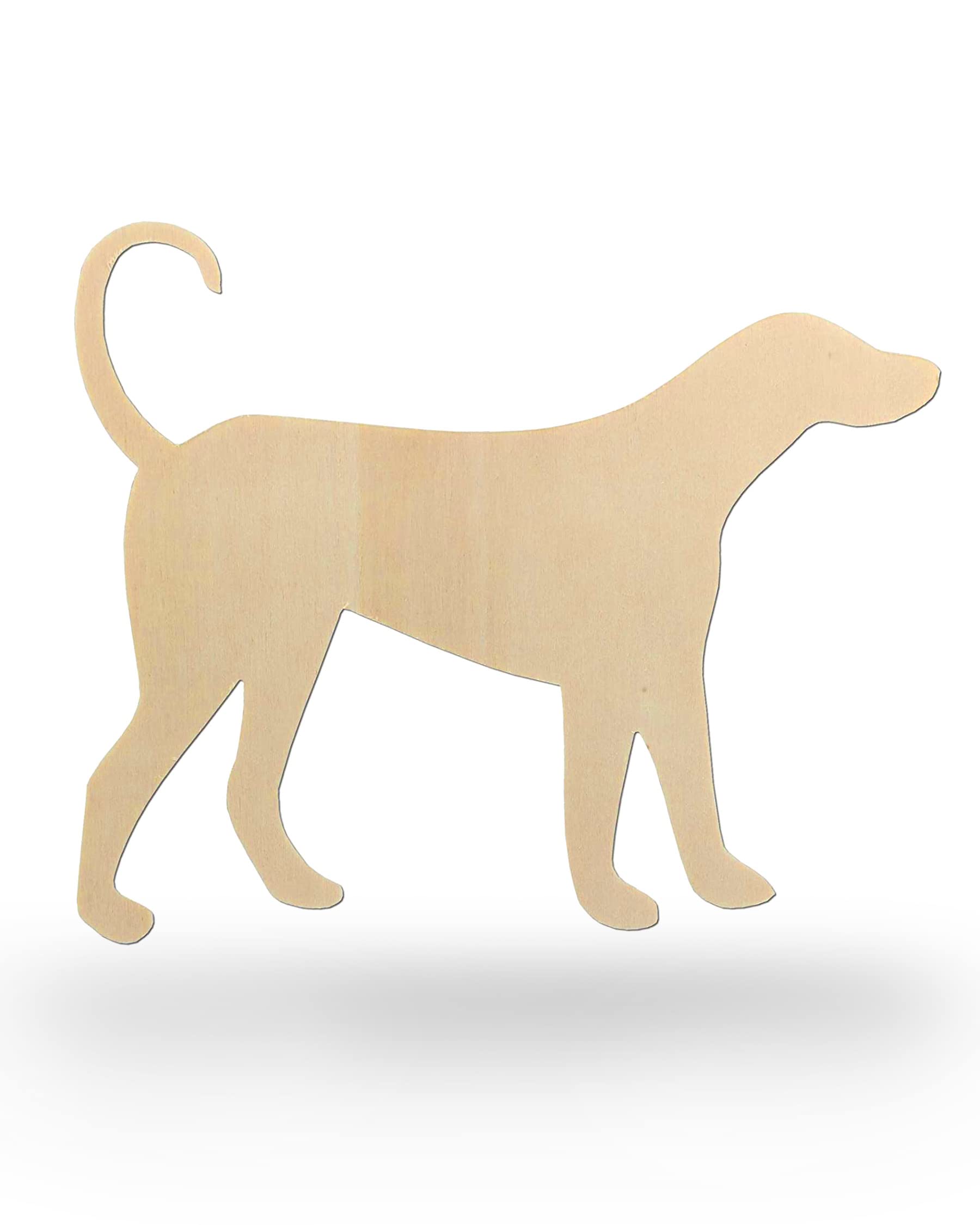 Kleenes Traumhandel Holztiere - Tiere aus Holz - Wanddeko Tiere - Tierscheiben - Tierform aus Holz für Kinderzimmer, Wohnzimmer, Geburtstag (Hund, Breite 57 cm)