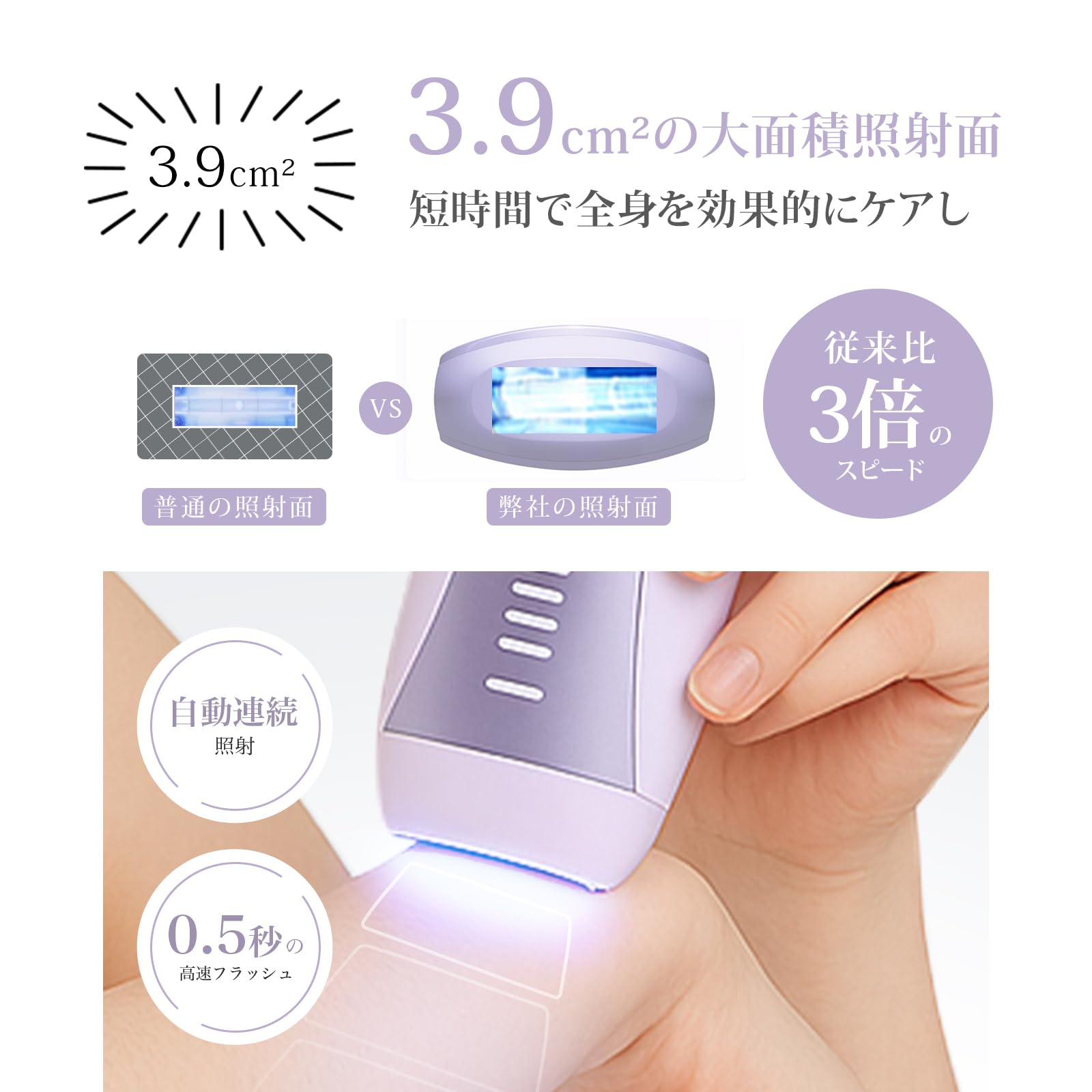 Amazon | Yete（エイティー）脱毛器 IPL 冷感無痛ケア SHR連続照射