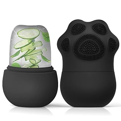 SkinSide Ice Roller for Face with Scrubber | Ice Roller for Face | For Men & Women | Ice Cube Roller for Glowing Skin & 