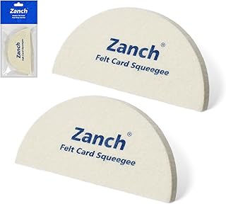 Zanch Wool Felt Squeegee Window Tint Tools Wool Soft Card Squeegee for Vinyl, Flexible Shrink Squeegee Automotive Window Tint Squeegee Wrap Squeegee Tool for Car Wrapping Window Tint Film Tool 2PCS