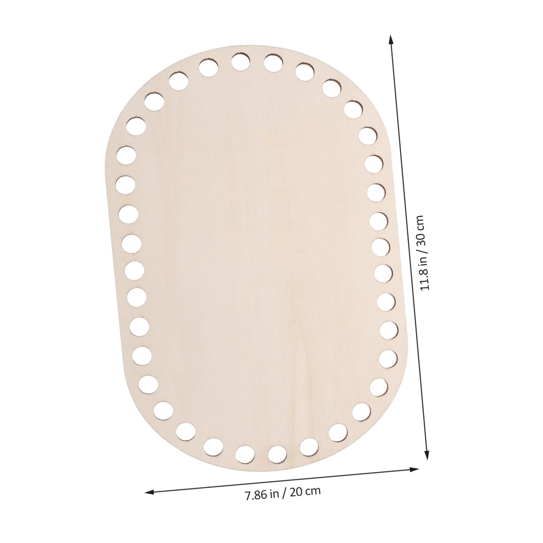 SEWOART 2Pcs Wooden Crochet Basket Bottoms Natural Wooden for DIY Weaving Pre Drilled for Easy Crafting for Beginners and Professionals Present for Friends