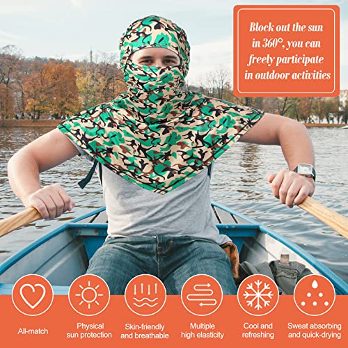 Image of Geyoga 4 Piece Balaclava Face Mask Breathable Men Women Long Neck Cover Summer Balaclava Sun Protection for Motorcycle