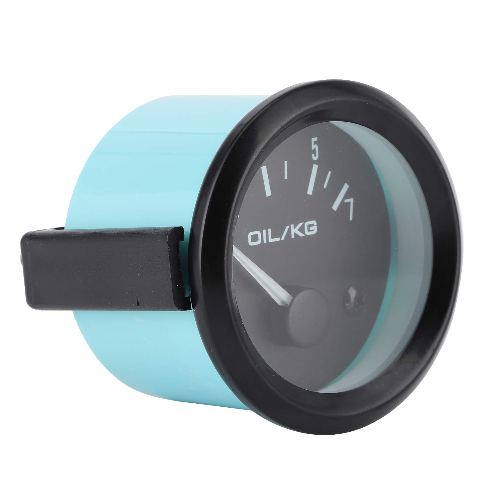 Gauge de Pression D'huile Universelle 12V 07kg / Cm Instrument de Voiture de 52 Mm Dia avec Capteur de Lumière à LED Blanche Adaptée aux Propriétaires de Voitures