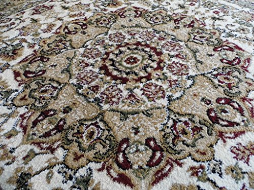 Traditional Octagon Area Rug Design Bellagio 401 Ivory (4 Feet X 4 Feet) #TOP5