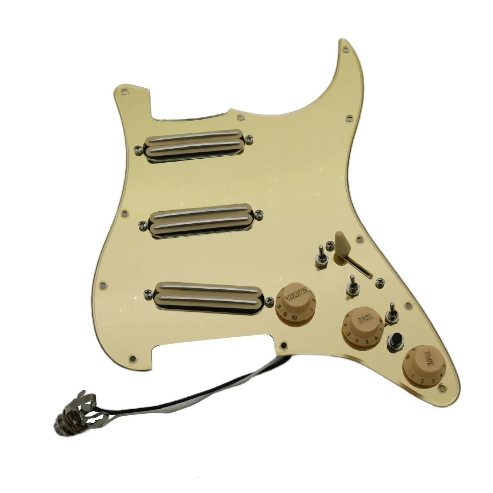 Zestaw Przetworników SSS Pre Wired Pickguard Wielofunkcyjna Mini Podwójna Cewka O Dużej Mocy(Golden mirror)