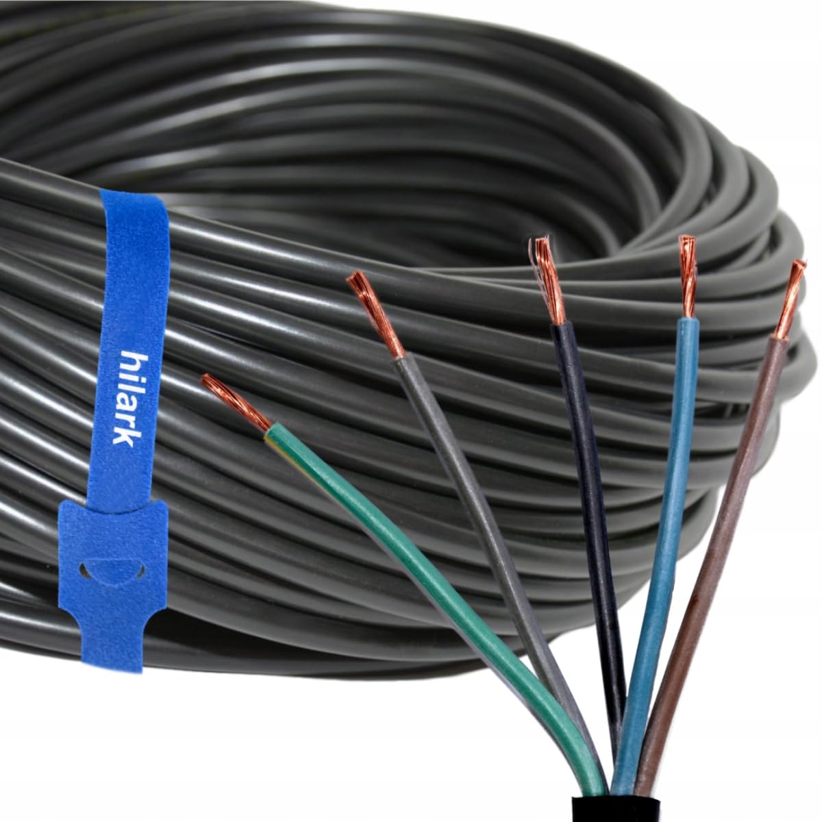 Hilark Cable Tech Câble H05VV-F 5x2,5mm² 100m